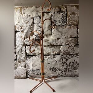 Copper Coated Mid Century Coffee Cup Tree Holder